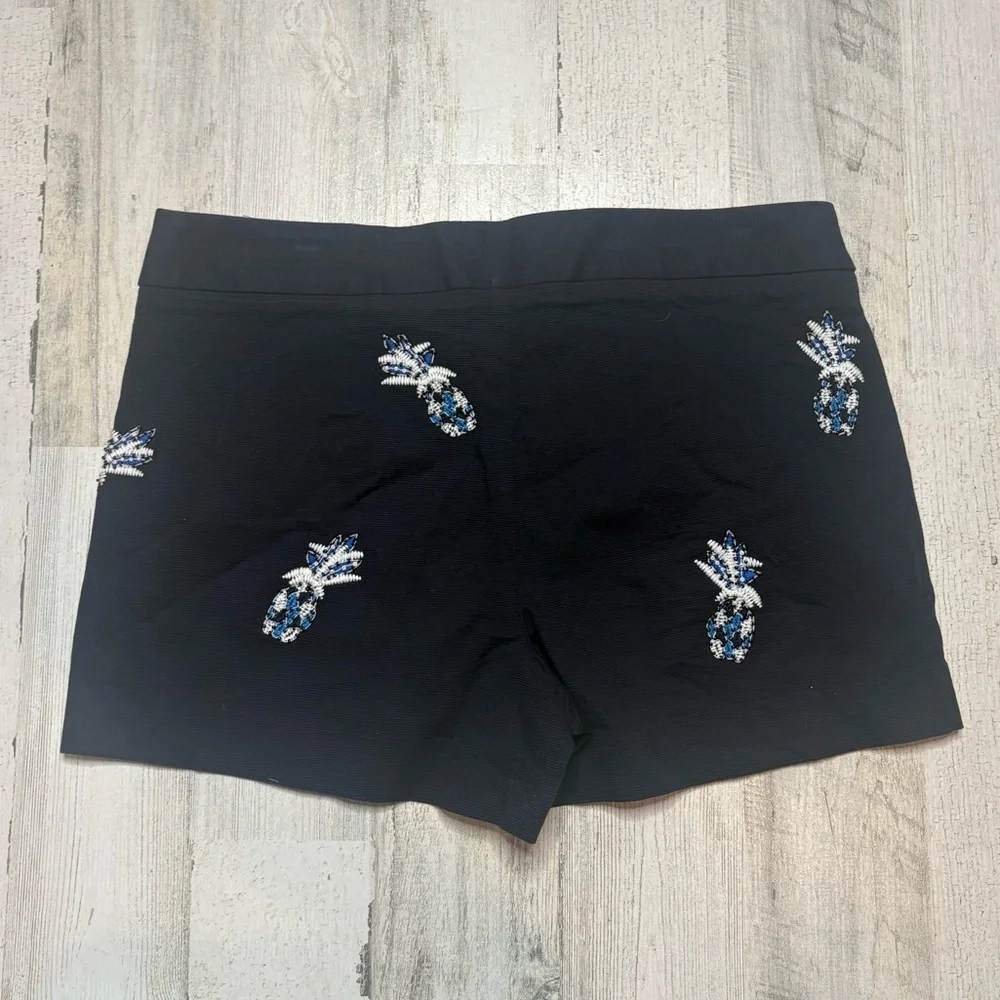 NWT LOFT Pineapple Embroidery Chino Shorts Size 4 - Picture 6 of 6